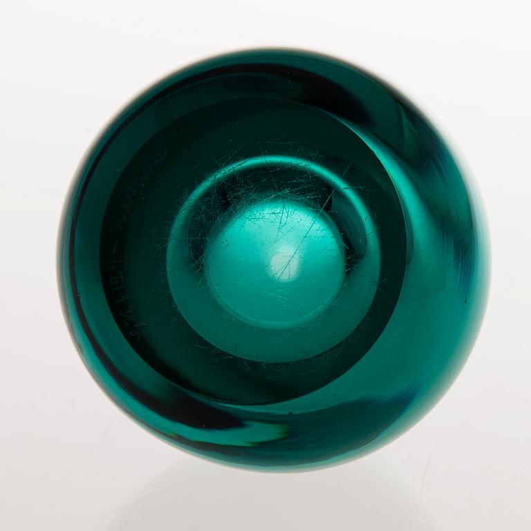 GÖRAN HONGELL, TOILETTESET, 4 delar, glas, "Azurra", samtliga signerade GH 6124 - Karhula. 1940-tal. Design år 1939.