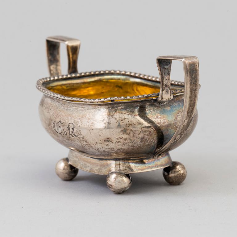 A 19th century silver salt cellar.