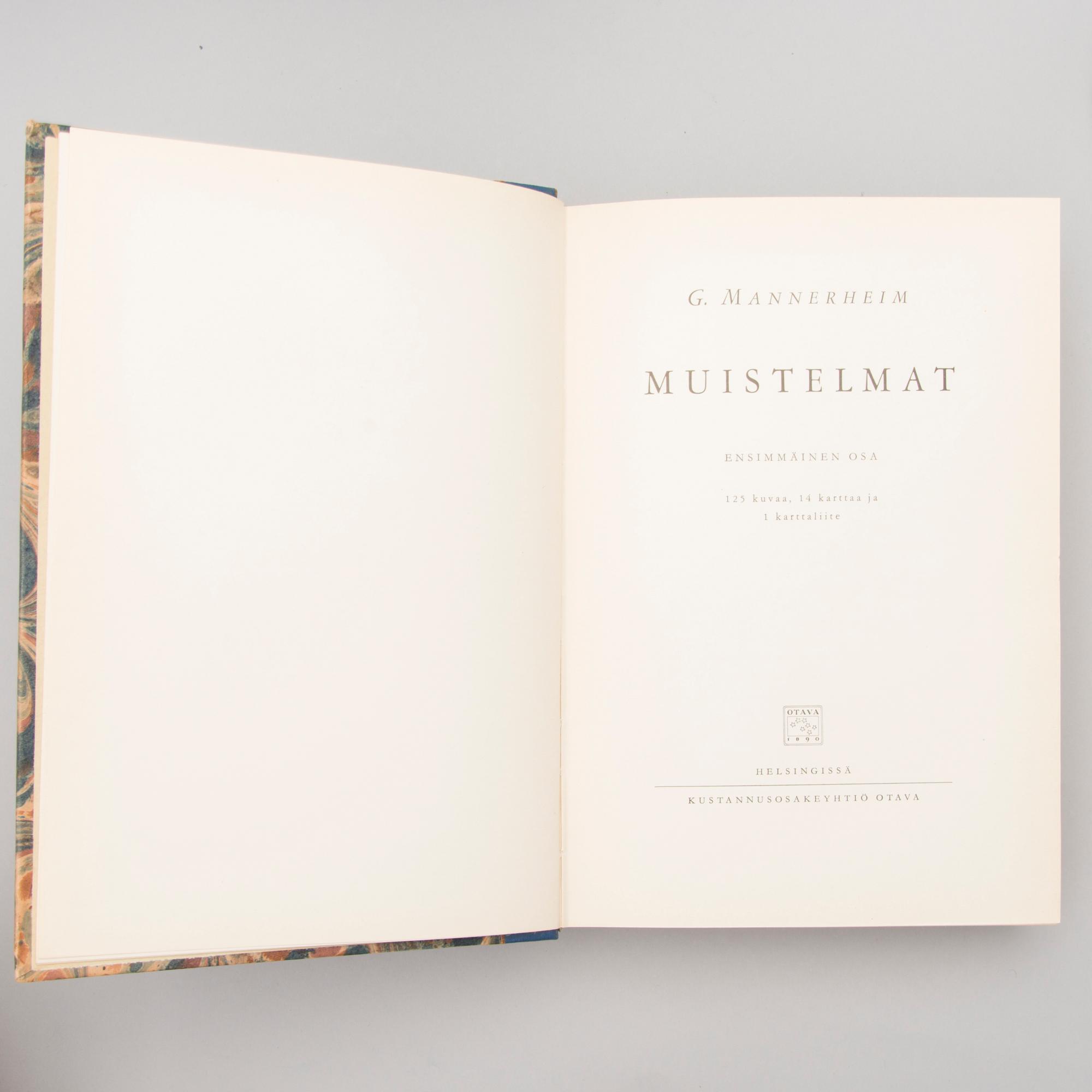 Fourteen books about Mannerheim, various authors, published during 1950s-1970s.