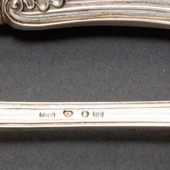 JE TORSK. 52 psc silver cutlery, 'Snäckan'. Stockholm, some 1899.