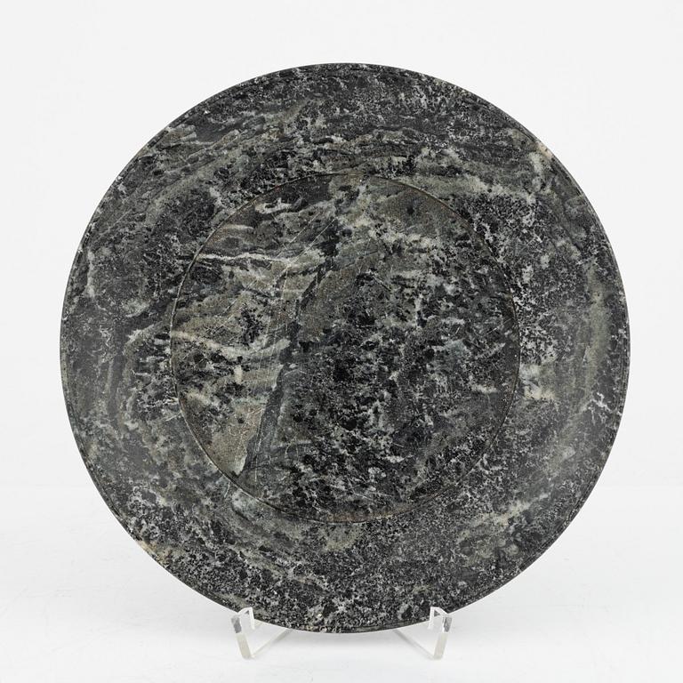 A marble plate, 19/20th century.