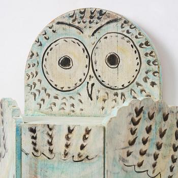 Gérard Rigot, a painted and carved oak wall cabinet, exectued in his studio, France, second half of the 20th century.