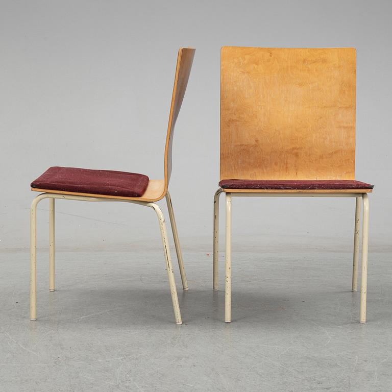 Peter Celsing, a set of six 1960s stackable chairs.