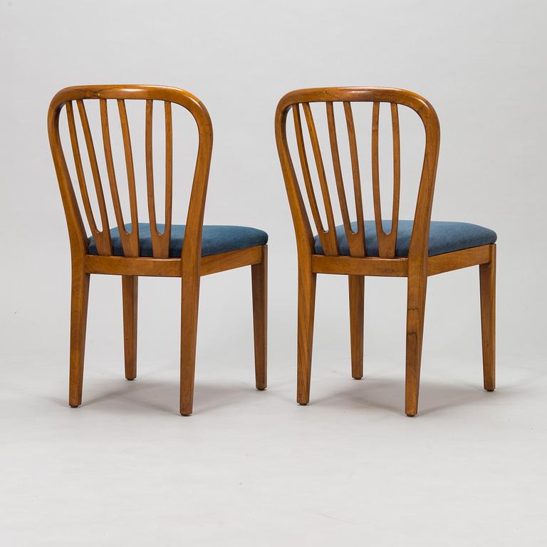 Marianne Boman, a set six 1940's 'Marianne' side chairs for OY Boman Ab.