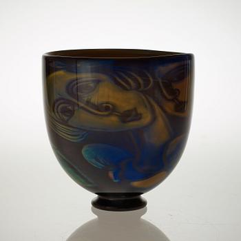 An Eva Englund graal glass vase, Muraya, 1990.