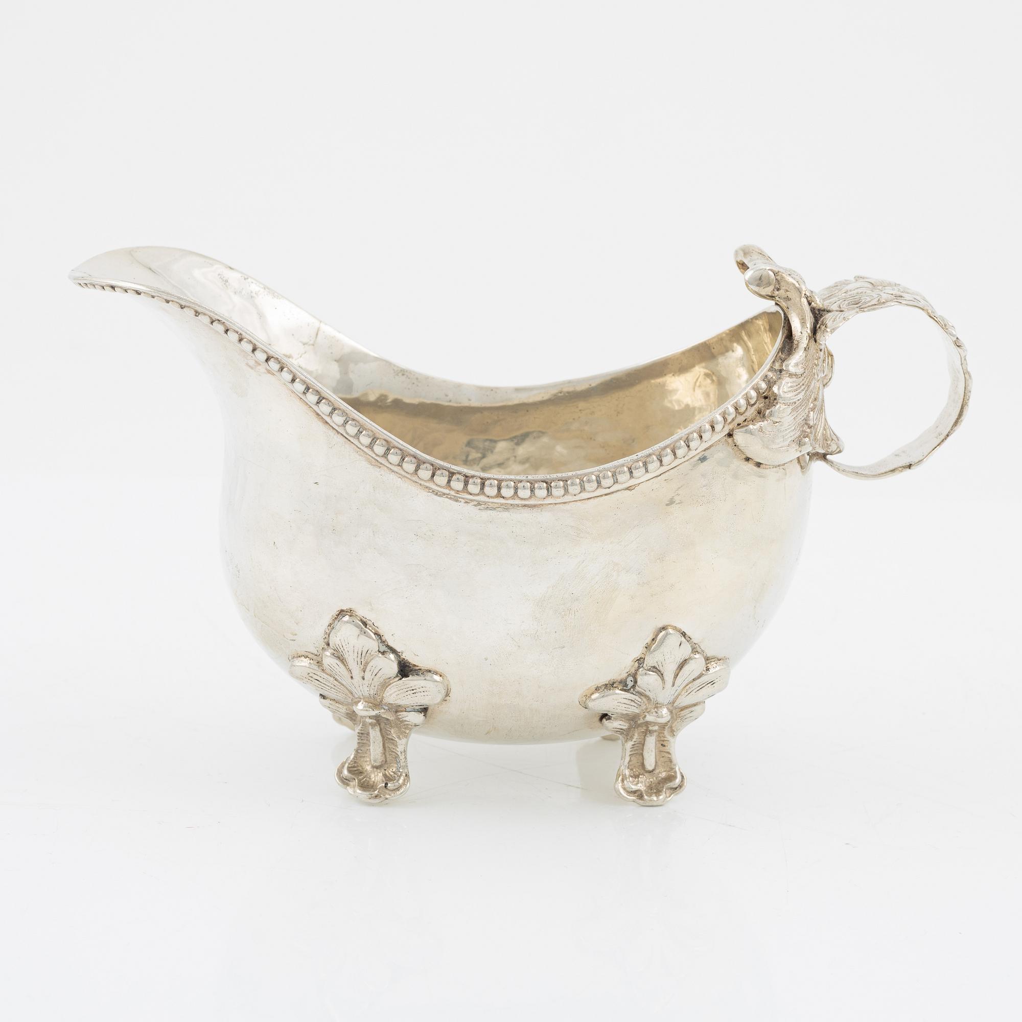 Såskanna, silver, rokokostil.