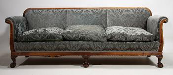 SOFFGRUPP, 4 delar, Chippendalestil, 1930/40.