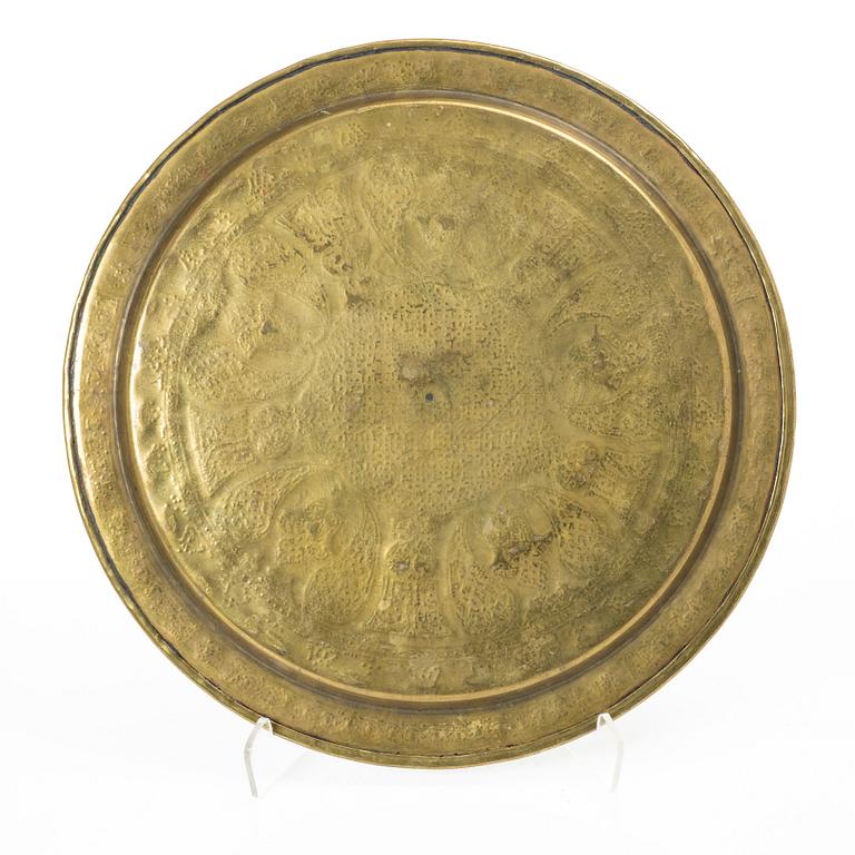 Bricka, mässing, Mamluk stil, Västra Asien 1900-talets första del.