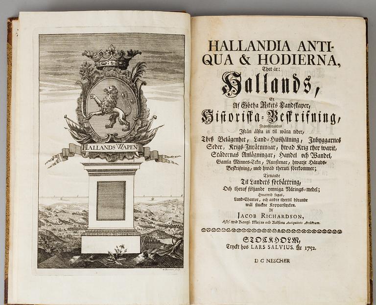 BOK, Jacob Richardson, Halland, Stockholm, 1752-53.