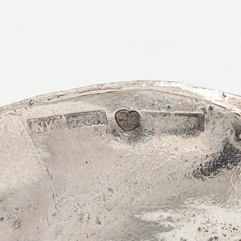 Helky Juvonen, rintaneula, sterlinghopea, Westerback, Helsinki 1972.