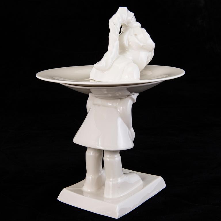 KIM SIMONSSON, tarjoiluvati, posliinia, signeerattu KIM 2013.