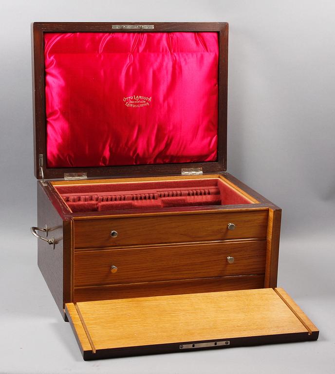 BESTICKSCHATULL, Märkt Otto Larsson Landskrona. 1900-talets början.