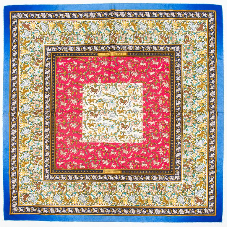 Hermès, A 'Chasse en Inde' silk scarf.