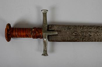 SVÄRD, orientaliskt, metall, 1800-/1900-tal.
