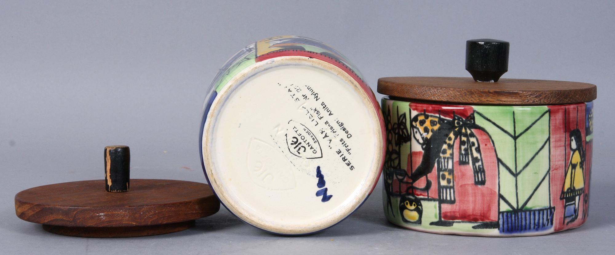 LOCKBURKAR, 2 st, flintgods, "Vår lilla stad", Anita Nylund, Jie Gantofta.