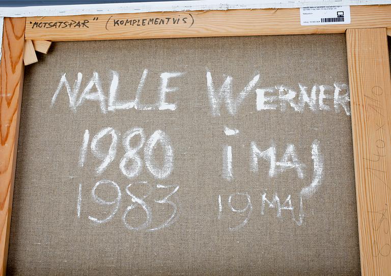 NALLE WERNER, olja på duk, sign o dat 1980 1 maj 1983 19 maj a tergo.