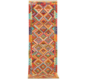 Gallerimatta, Kelim, ca. 300 x 85 cm.