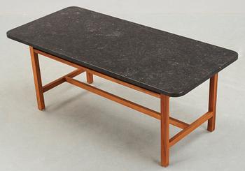 A Josef Frank walnut and black marble sofa table, Svenskt Tenn, model 2125.