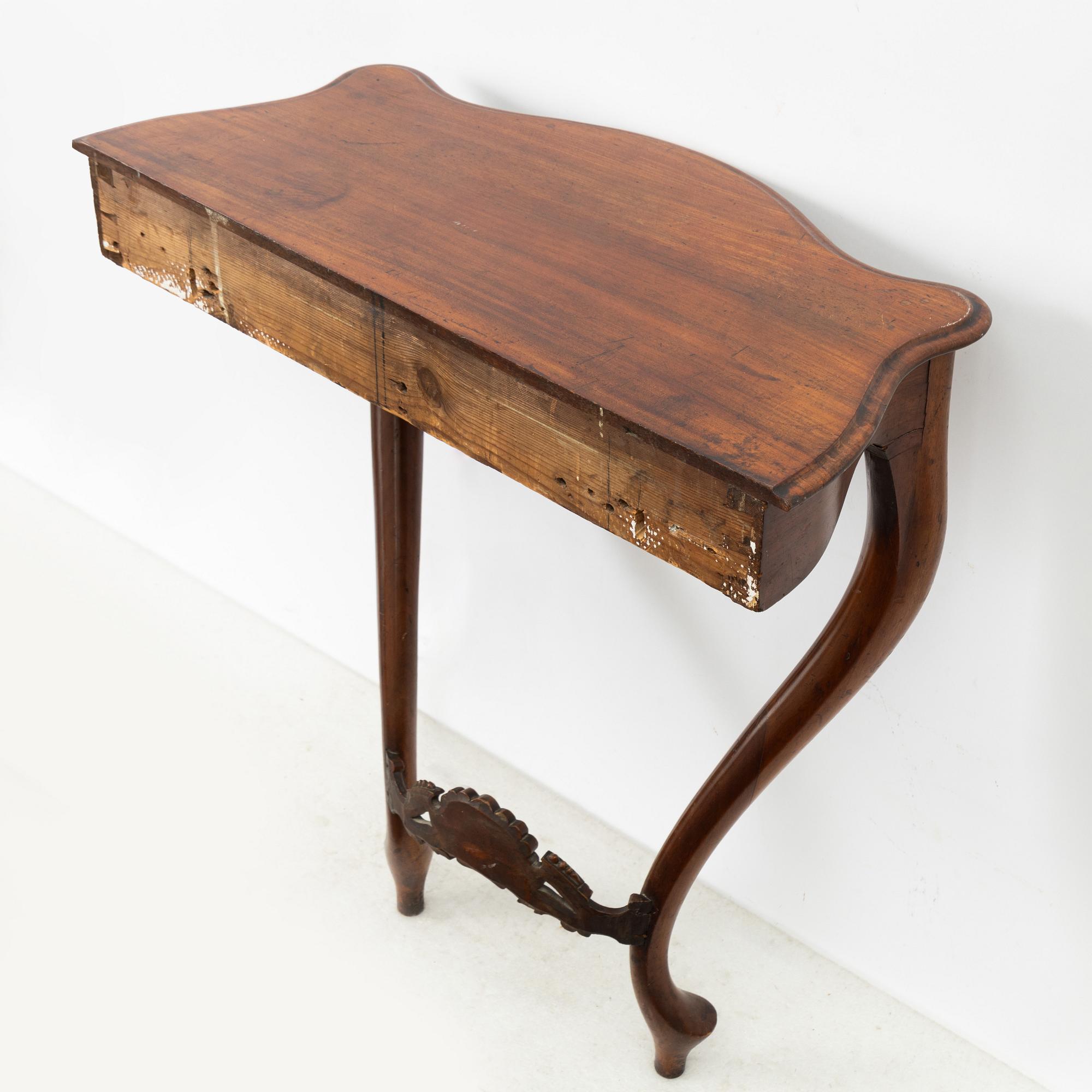 Spegel med konsolbord, omkring år 1900.