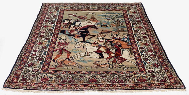 Matta, antik Kirman Laver, södra Persien, ca 210 x 136 cm.