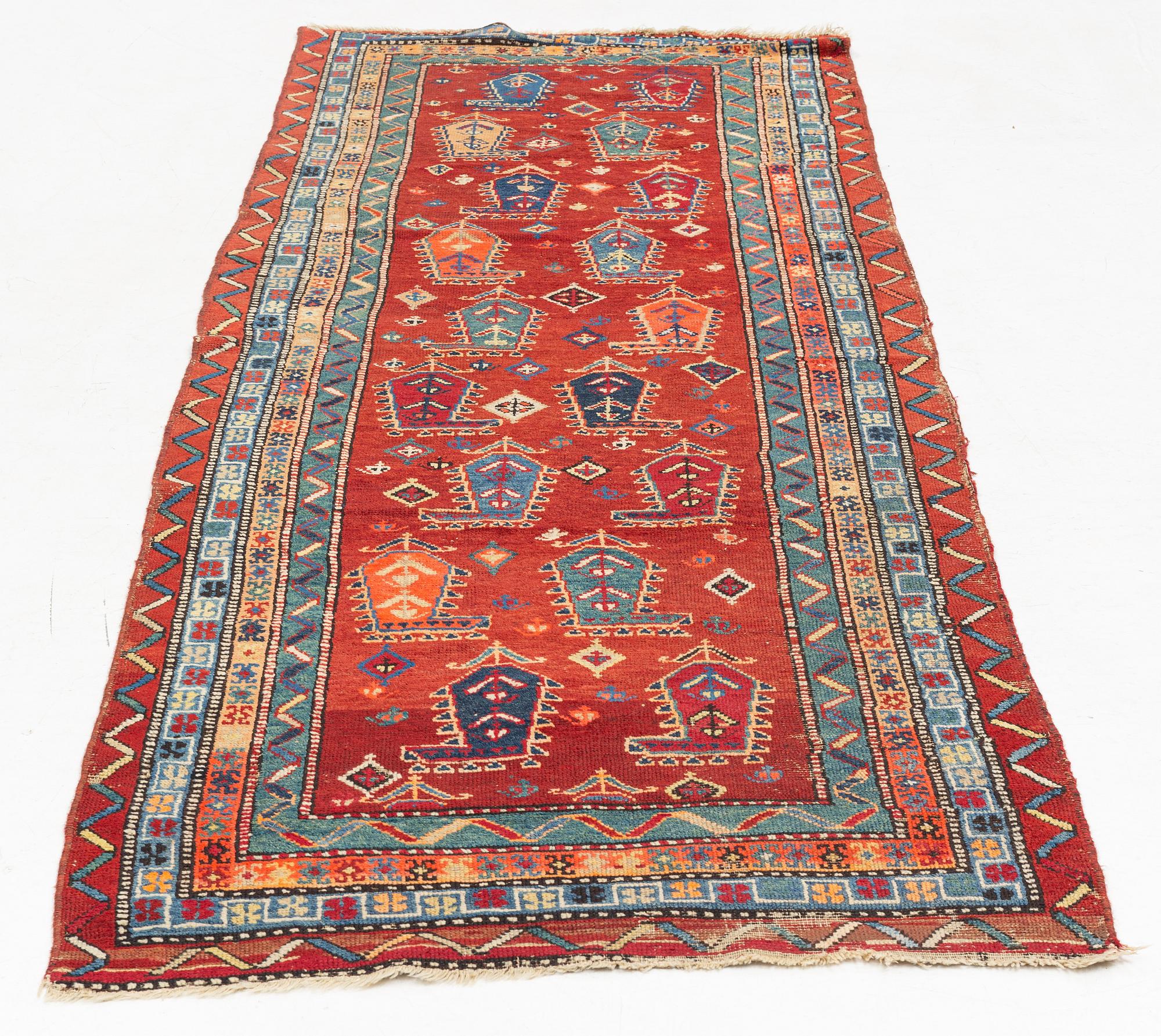 A Runner, semi-antique/antique, Meshkin/Azerbaijan, c. 279 x 102 cm.