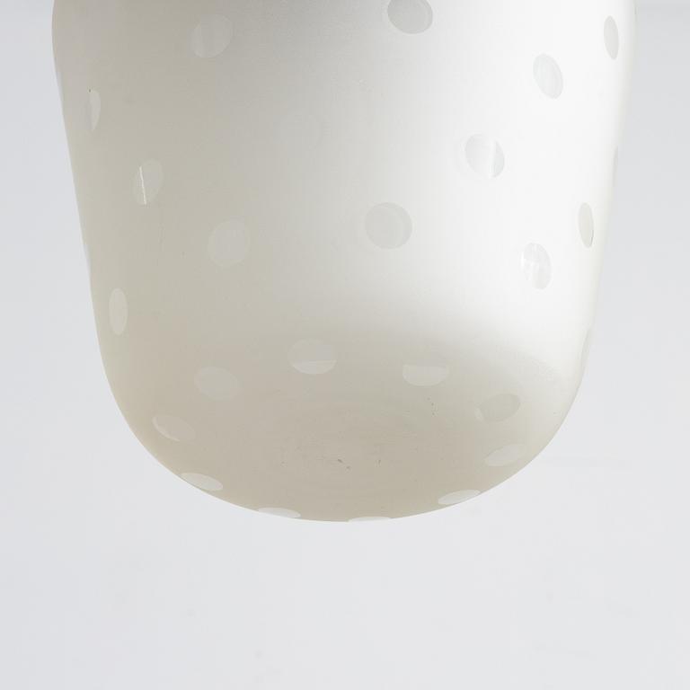 Flygsfors Glasbruk, a pair of model "513 P" ceiling lamps, 1940s-50s.