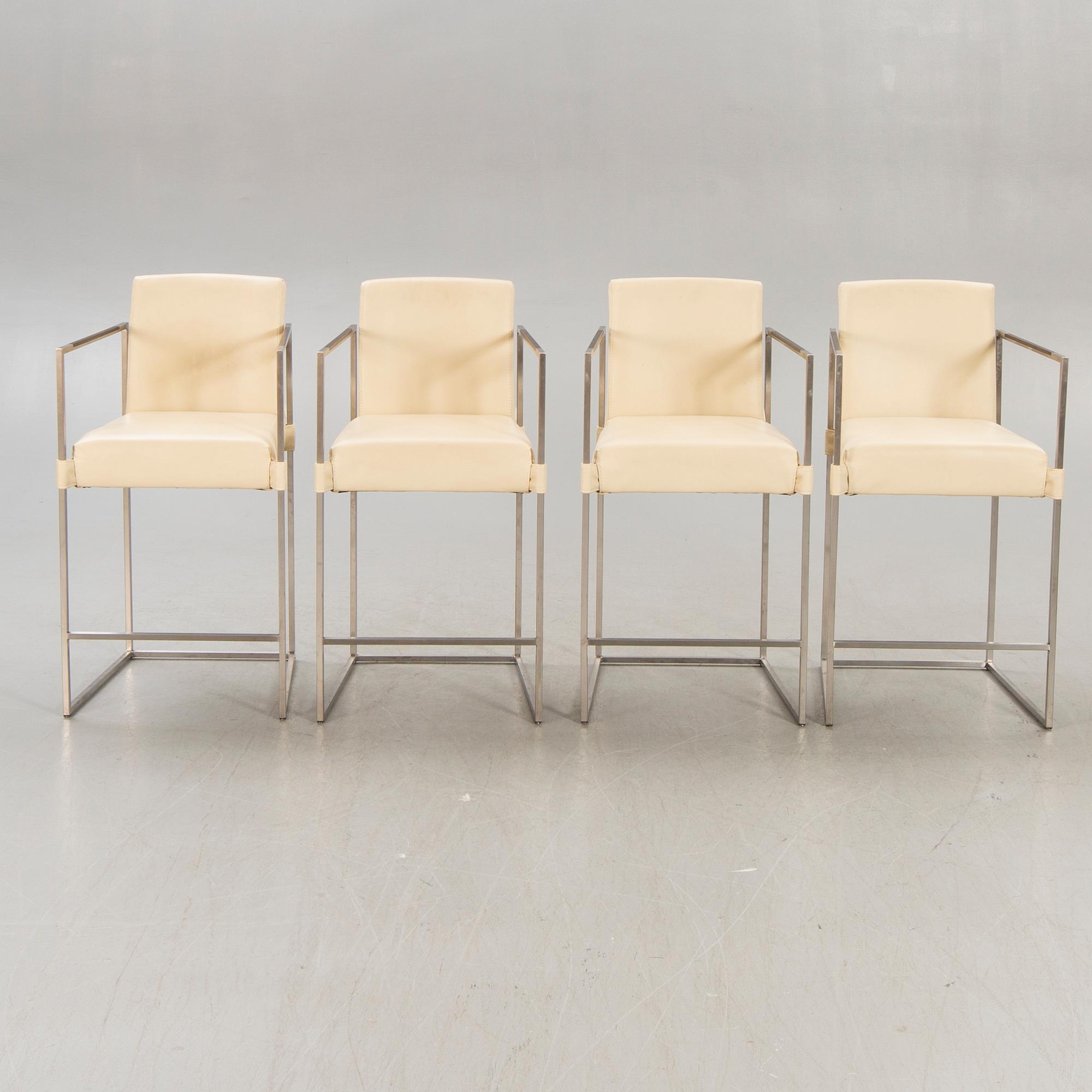 Bert Plantagie, a bar table and eight stools 21st century.