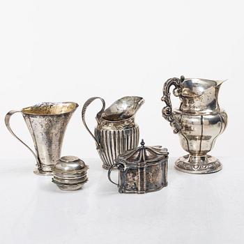 A set of silver, 5 pieces, 19th-20th century.