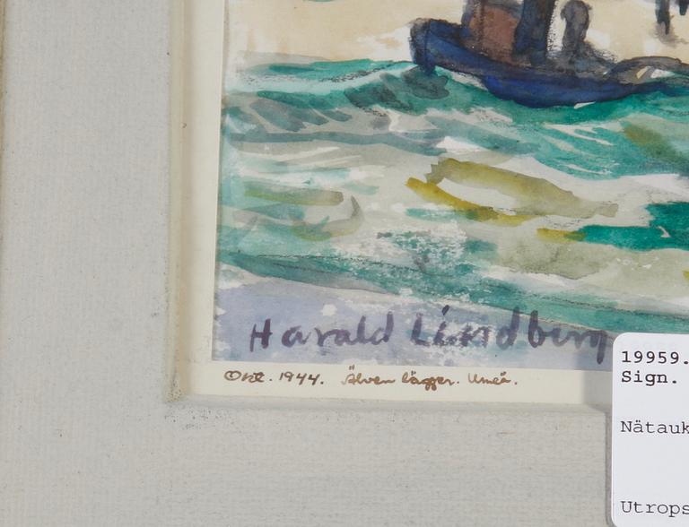 LINDBERG HARALD, akvarell, Sign.