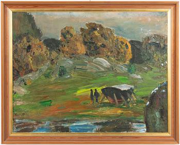 Folke Persson, Kustvik with figures.