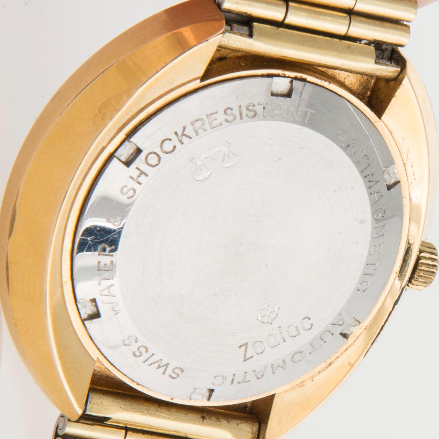 ARMBANDSUR, Zodiac Astrographic, automatic, förgyllt.