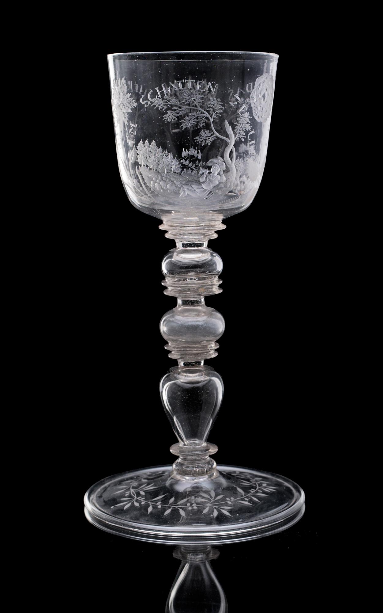 POKALGLAS. Tyskland, 1700-talets första hälft.