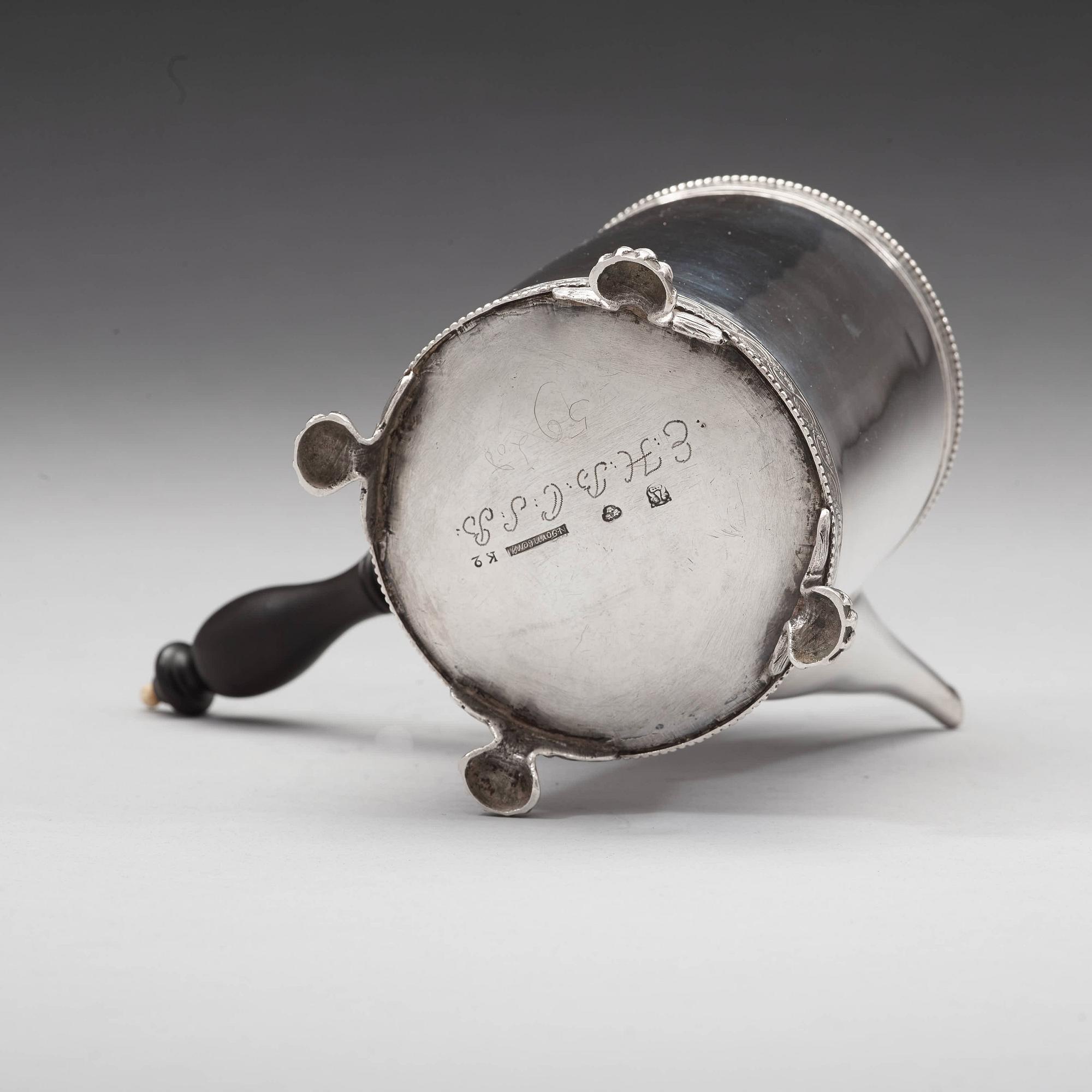 Nils Tornberg, kaffekanna, silver, Linköping 1792, gustaviansk.