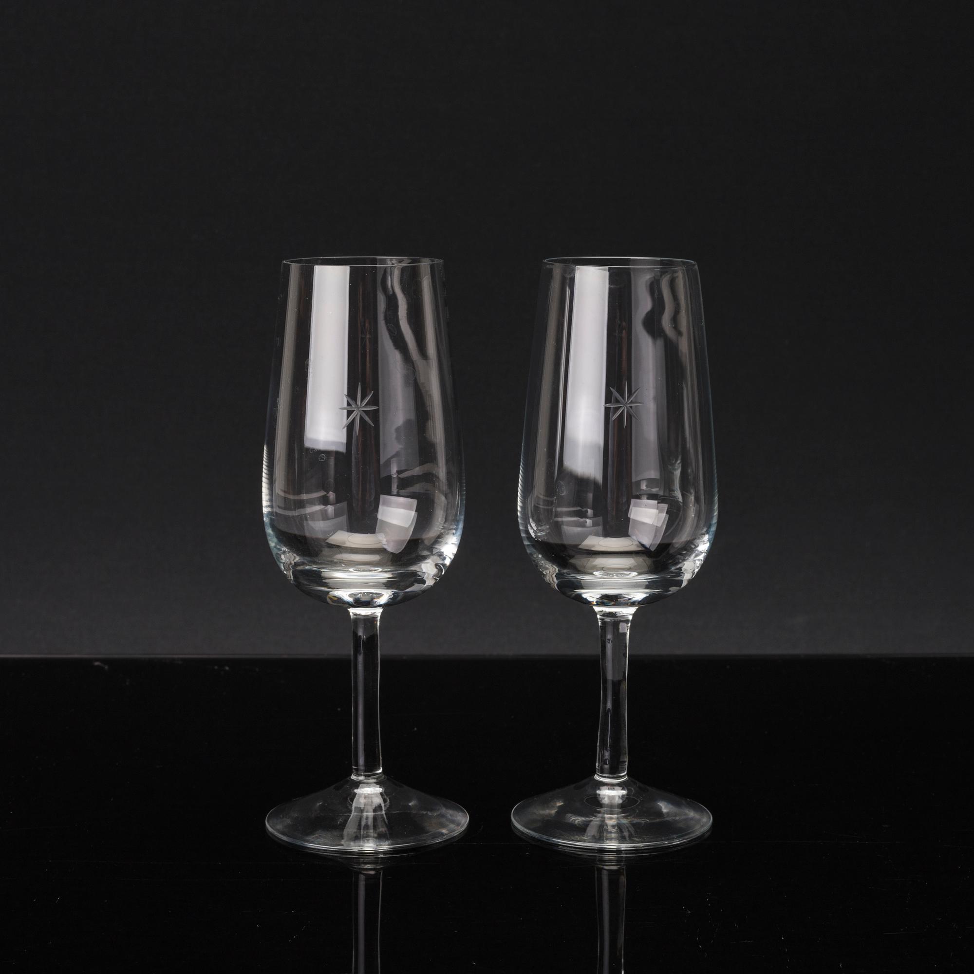 VINGLAS, 6+6 "Bouquet" design Signe Persson Melin, Kosta Boda.