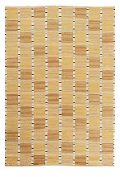 CARPET. "Falurutan, ljusbrun". Flat weave. 335 x 226,5 cm. Signed AB MMF BN.