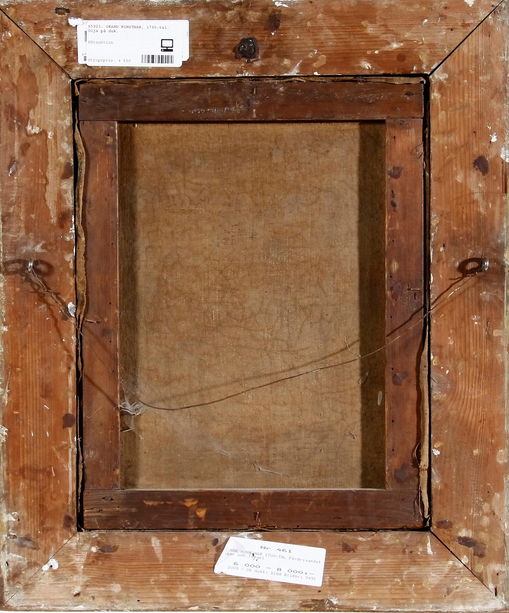 OKÄND KONSTNÄR, 1700-tal. Olja på duk.