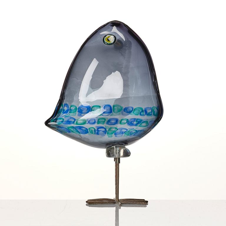 Alessandro Pianon, a 'Pulcino' glass sculpture of a bird, Vistosi, Murano, Italy 1960s.