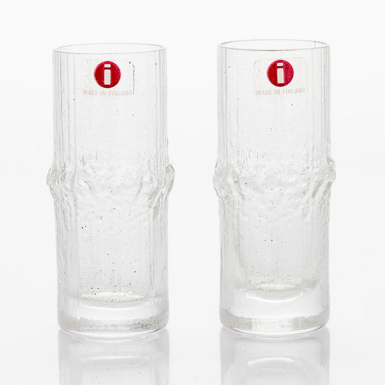 Tapio Wirkkala, snapsglas, totalt 12 st, "Niva", i två originallådor. Iittala.