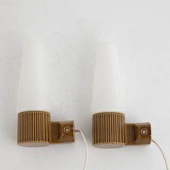 Hans-Agne Jakobsson, a pair of wall lamps/bathroom lamps, IFÖ, 1960's.