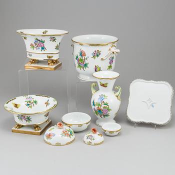 HEREND, 'Queen Victoria' porcelaine, 17 psc.