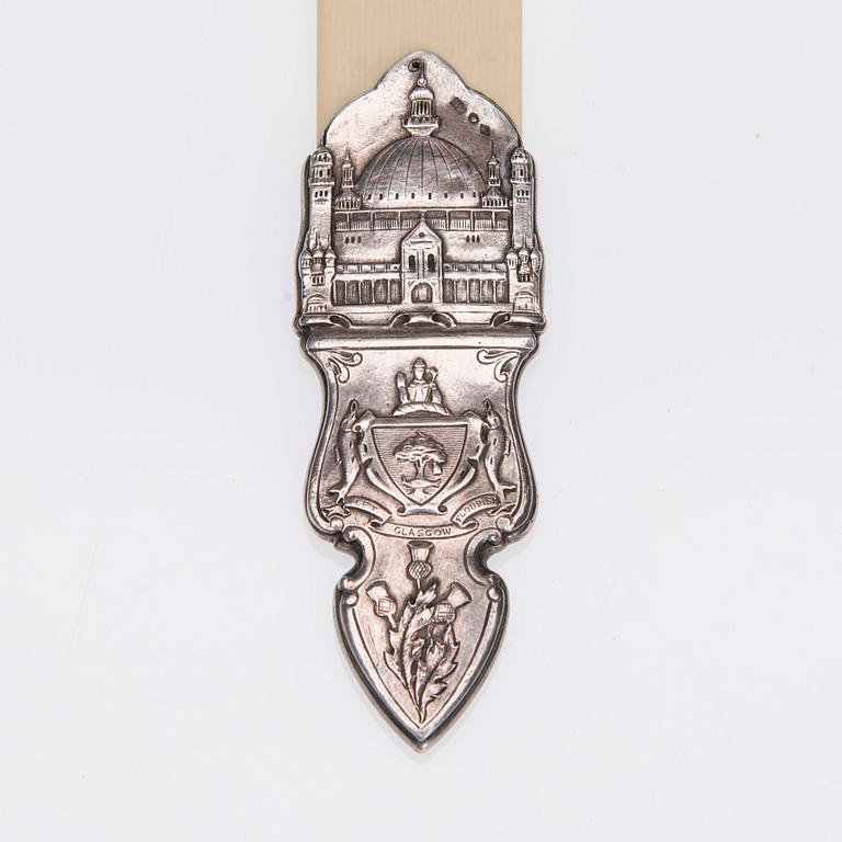 BREVKNIV, silver, Glasgow ca 1930-40-tal, Import stämplar av A.Tillander.