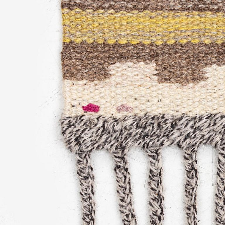 Märta Måås-Fjetterström, a carpet 'Ljusa plador', flat weave, c. 262 x 162 cm, signed AB MMF.