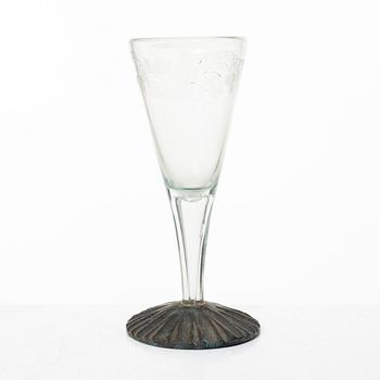 Glas, fyra stycken, Sverige, 1700-tal/tidigt 1800-tal.