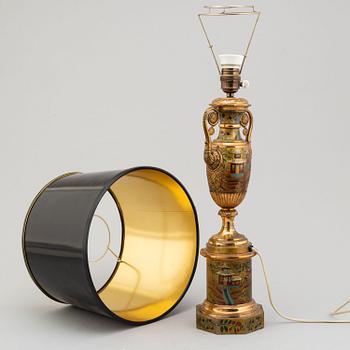 BORDSLAMPA, metall, 1800-tal.