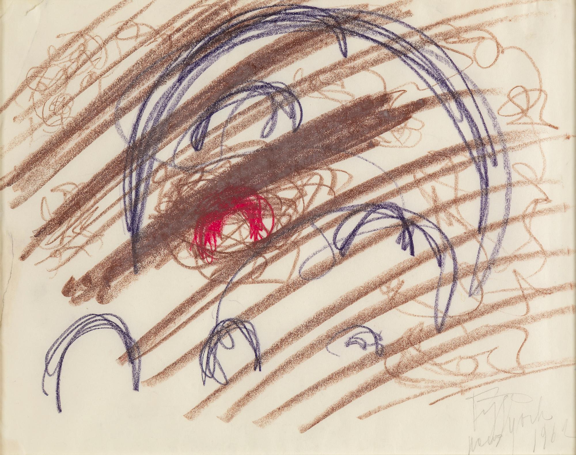 EDDIE FIGGE, pastel, signed and dated New York 1962.