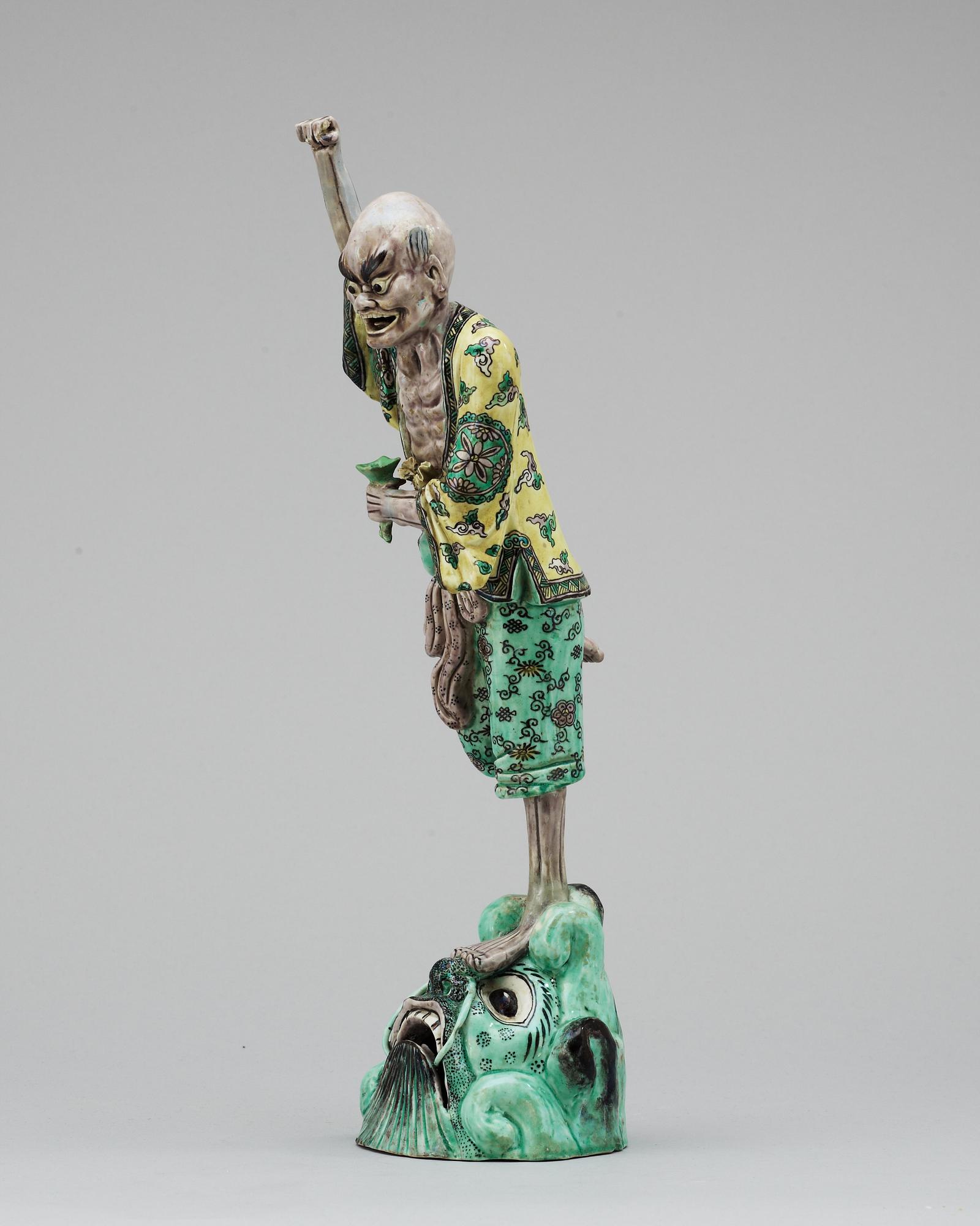 A kangxi style figurine, Qing Dynasty 19th cent.