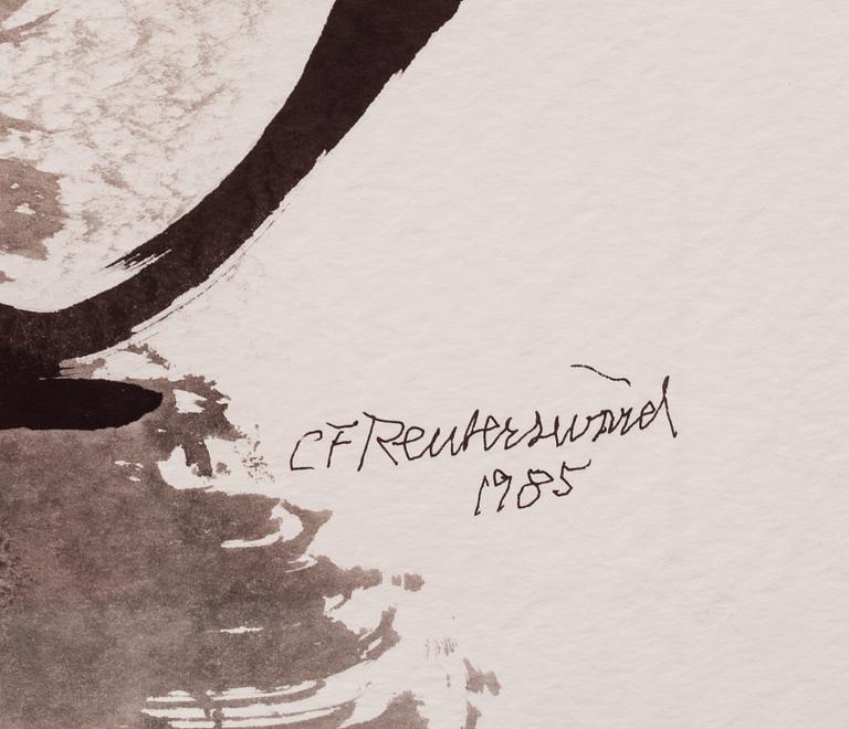 CARL FREDRIK REUTERSWÄRD, akvarell och tuschteckning, signerad och daterad 1985.