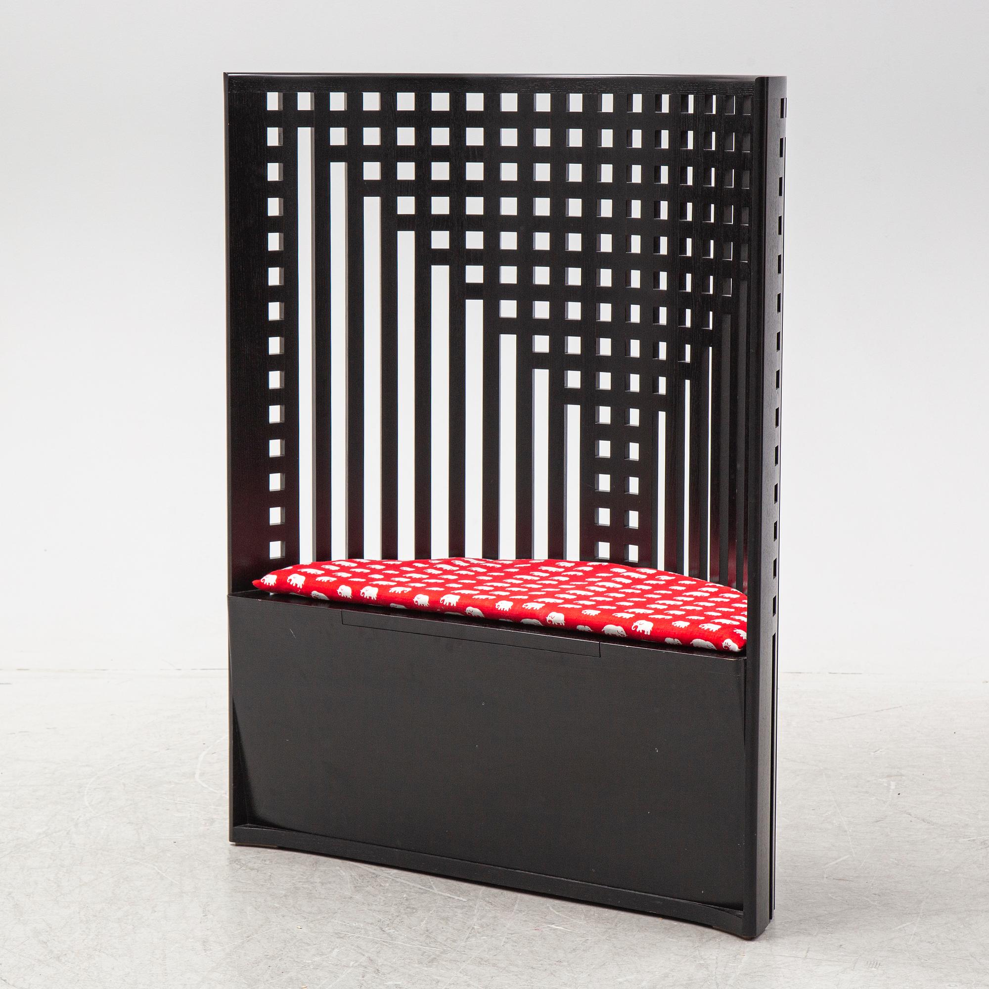 A 'Willow 1' by Charles Rennie Mackintosh for Cassina, designed 1904, produced 1973, No 3692.