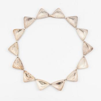 Hans Hansen, necklace and bracelet, sterling silver, Denmark.