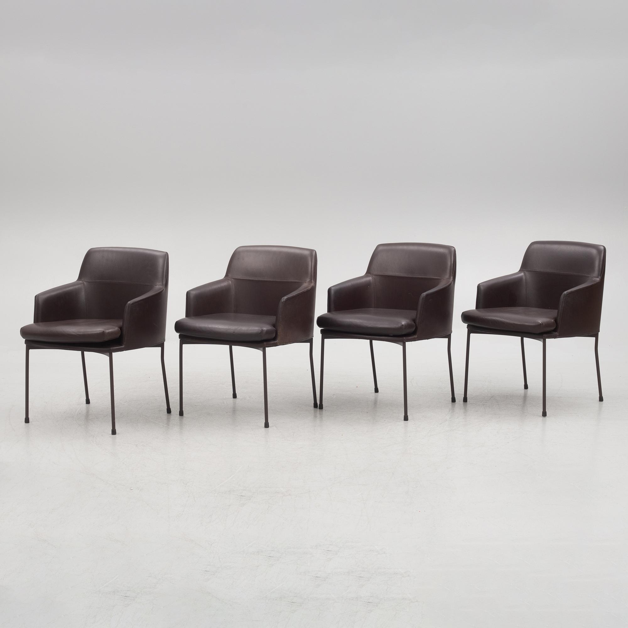 Claesson Koivisto Rune, four 'Montevideo' armchairs, Tacchini, Italy.